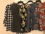 Womens Shirts Short & Long Sleeve Tops Clothing Lot Of 8 Size Small