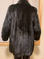 Beautiful Black Mink Fur is 3/4 Length & In Excellent Condition!