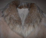 Sheared Beaver Fur With Lynx Collar Cream Beautiful Like New!
