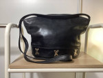 Paloma Picasso Vintage Black Leather Crossbody Bag Made in Italy
