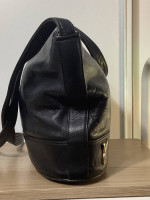 Paloma Picasso Vintage Black Leather Crossbody Bag Made in Italy