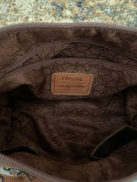 Fossil Brown Leather Shoulder Bag