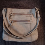 Purse  grey/green, adjustable strap
