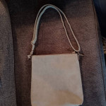 Purse  grey/green, adjustable strap