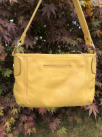 Fossil Brand Yellow Leather Handbag