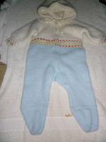 Carter's Acrylic One Piece Hooded Winter Jumpsuit, Size 3 mos