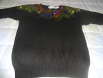 Sequined black sweater