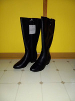 Women's Dr. Scholl's Brilliance Riding Boot, Wide Calf, Black, 9M