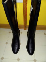 Women's Dr. Scholl's Brilliance Riding Boot, Wide Calf, Black, 9M
