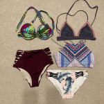 2 Bikinis + Bikini Tops & Bottoms, + 2 Cover-ups, size Small-Medium