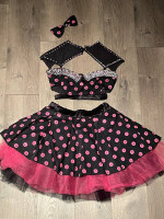 3 Custom Handmade Dance Costumes, Child Medium, Swarovski Crystals