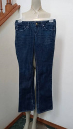 Express 4R Denim Stretch Skinny Blue Jeans 5 Pocket Slim Low Rise Dist