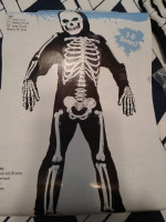 Halloween costume skeleton totally skelebones