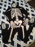 Halloween costume skeleton totally skelebones