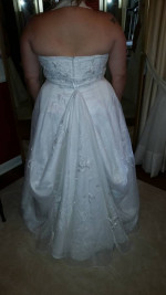 White Wedding dress Sz 15 with Train