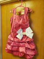 Gorgeous little girl's Pink Satin Dress Size 5t