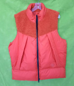 UGG vest jacket men women size L orange terracotta fur