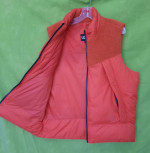 UGG vest jacket men women size L orange terracotta fur