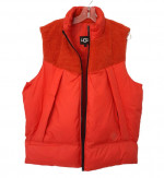 UGG vest jacket men women size L orange terracotta fur