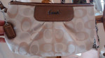 Coach- Ashley Signature Light Khaki Large Zip Wristlet