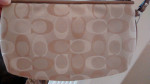 Coach- Ashley Signature Light Khaki Large Zip Wristlet