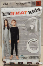 32 Degrees Heat Kid Long Sleeve Crew Neck Leggings Set Size M 18/10 Color Gray