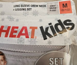 32 Degrees Heat Kid Long Sleeve Crew Neck Leggings Set Size M 18/10 Color Gray