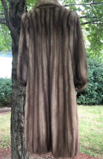 GUCCI Designer Stone Marten Full Length Fur Coat
