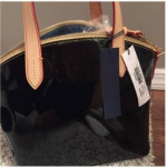Dooney & Bourke Black small satchel patent leather new