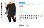 MEROKEETY Women's Casual Crew Neck Side Split Pullover Sweater NWT L