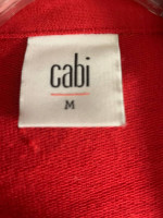 CAbi Medium Firebrick Red Tess Pull-Over Knit Top w/Neck Tie #3804