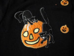 Womens Onque Casuals Halloween Cardigan Top L Large Pumpkin