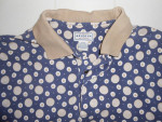 Men's Arizona Short Sleeve 3 Button Collared Polo Shirt, Blue/Beige, M