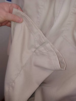 New Womens 2XL Pants Tan Khaki Back Elastic Flat Front Zip Pinwale 4 P