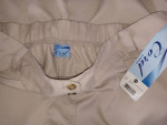 New Womens 2XL Pants Tan Khaki Back Elastic Flat Front Zip Pinwale 4 P
