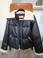Levi Faux Leather Lined Jacket Size Med