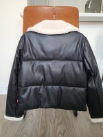 Levi Faux Leather Lined Jacket Size Med
