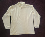 TOMMY BAHAMA Men’s Lt Yellow Silk & Cotton Ribbed Polo Shirt LS  LARGE
