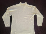 TOMMY BAHAMA Men’s Lt Yellow Silk & Cotton Ribbed Polo Shirt LS  LARGE