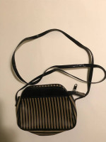 Gold & black striped bag designed for Cosmetique