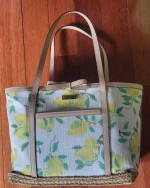 KATE SPADE Lemon “Painterly Capri” Espadrille Francis Large Tote Bag