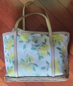 KATE SPADE Lemon “Painterly Capri” Espadrille Francis Large Tote Bag
