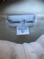 Bonnie Evans Embroidered Fleece Zippered Jacket - Size L - Like New