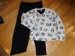 Ladies Fleece 2 Piece Pajama Set