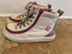 White Rainbow BILLY Classic Lace High Tops girls size 2