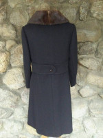 Vintage Winter Coat with Mink Collar