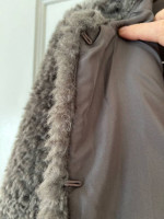 New w. tags: Grey faux sheep fur jacket - size XS