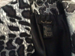 SNOW LEOPARD PRINT TRENCH COAT WOMEN'S SZ 8 SOO DETAILED! $60