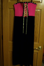 Pink and Black Velvet Renaissance Costume