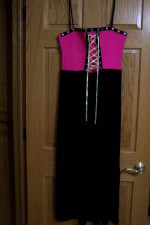 Pink and Black Velvet Renaissance Costume